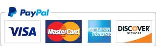 PayPal - VISA, MasterCard, American Express, Discover
